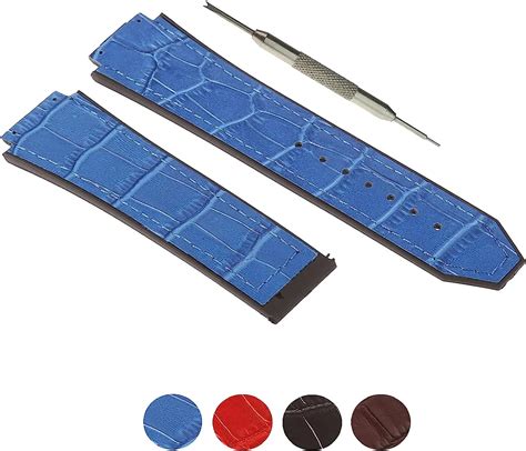 WBco Leather Alligator Grain Watch Band Strap for Hublot Big 